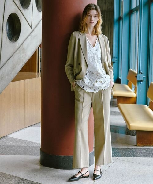 ラミーブレンド ワイド パンツ