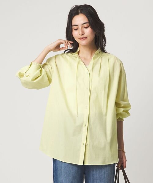 ［size SHORTあり］フリルネック ブラウス