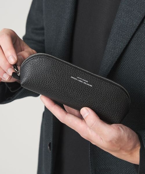 シボ レザーライク ペンケース