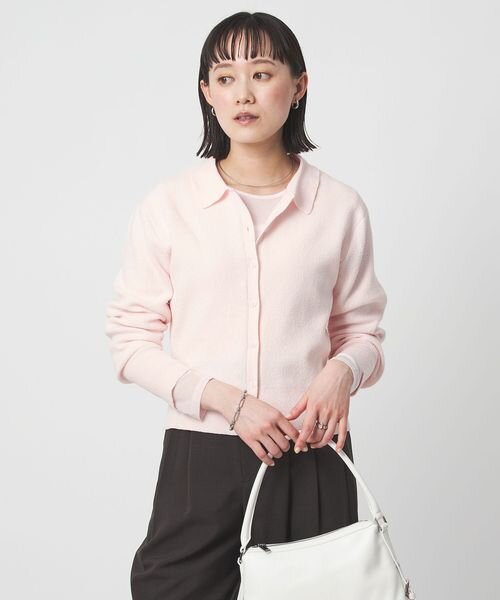 ブークレ ポロカーディガン ウォッシャブル