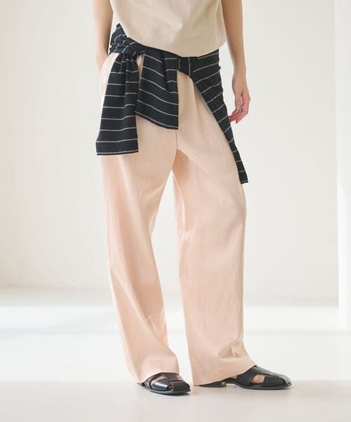 サテンドロースト ワイドパンツ ウォッシャブル