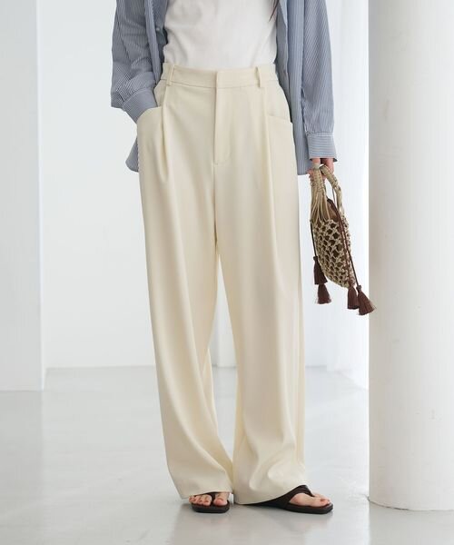 ポリエステルブレンド ツイルバックゴムパンツ