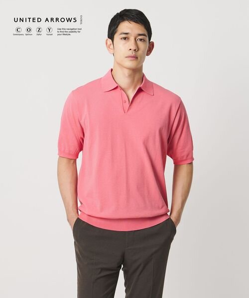 ニットポロシャツ