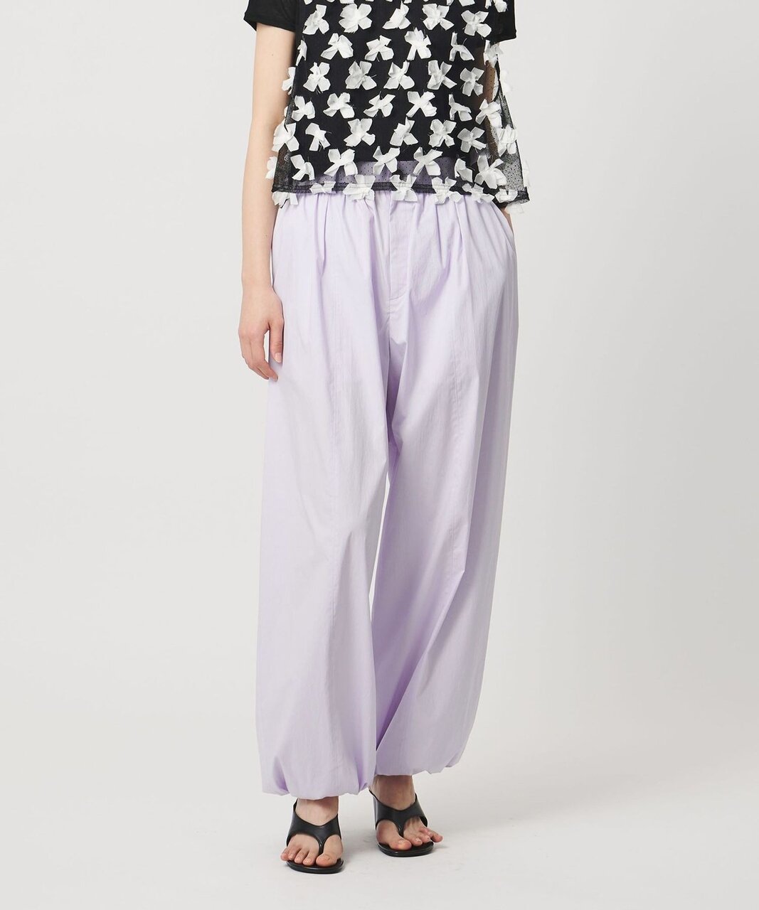 パネルギャザーバルーンパンツ