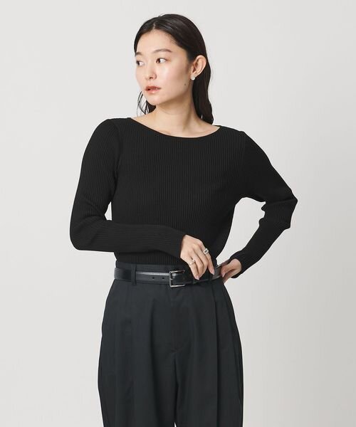 ＜MARW UNITED ARROWS＞リブ ボートネック ニット