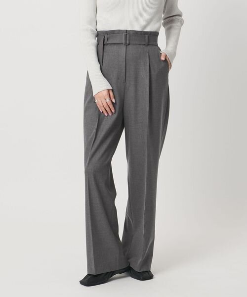 ＜MARW UNITED ARROWS＞ベルト付き タック ストレート パンツ