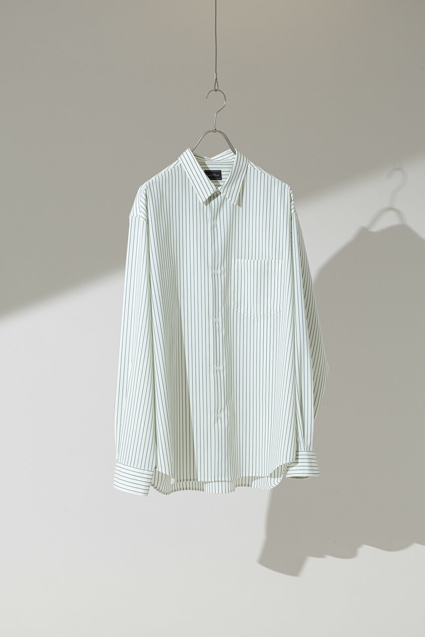 ウォッシャブル トロ パターン ジャストルーズ シャツ ―ストレッチ―