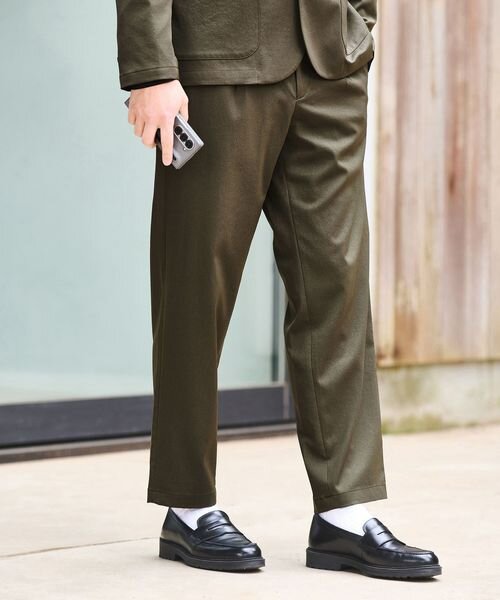 DICROS ポリエステル ツイル 1プリーツ W2 ユーティリティパンツ ―ストレッチ・撥水―