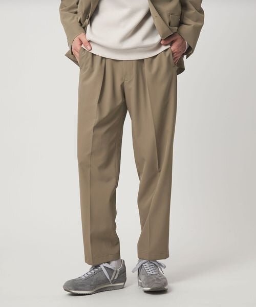 A＋ PERTEX UNLIMITED リラックス 1プリーツ セットアップ パンツ スラックス ―ウォッシャブル・ストレッチ・撥水―