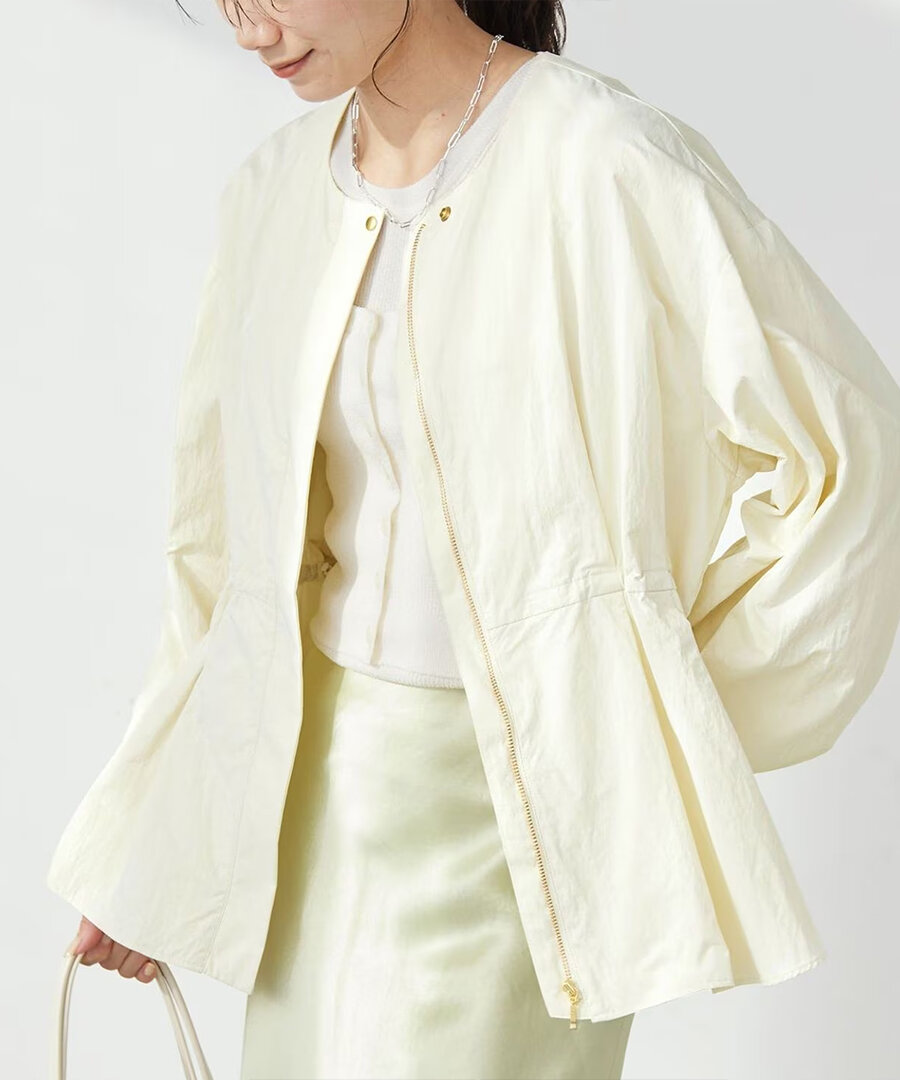 ノーカラー ブルゾン
