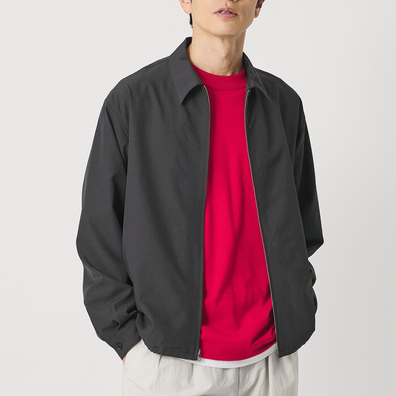 ジップ アップ シャツ