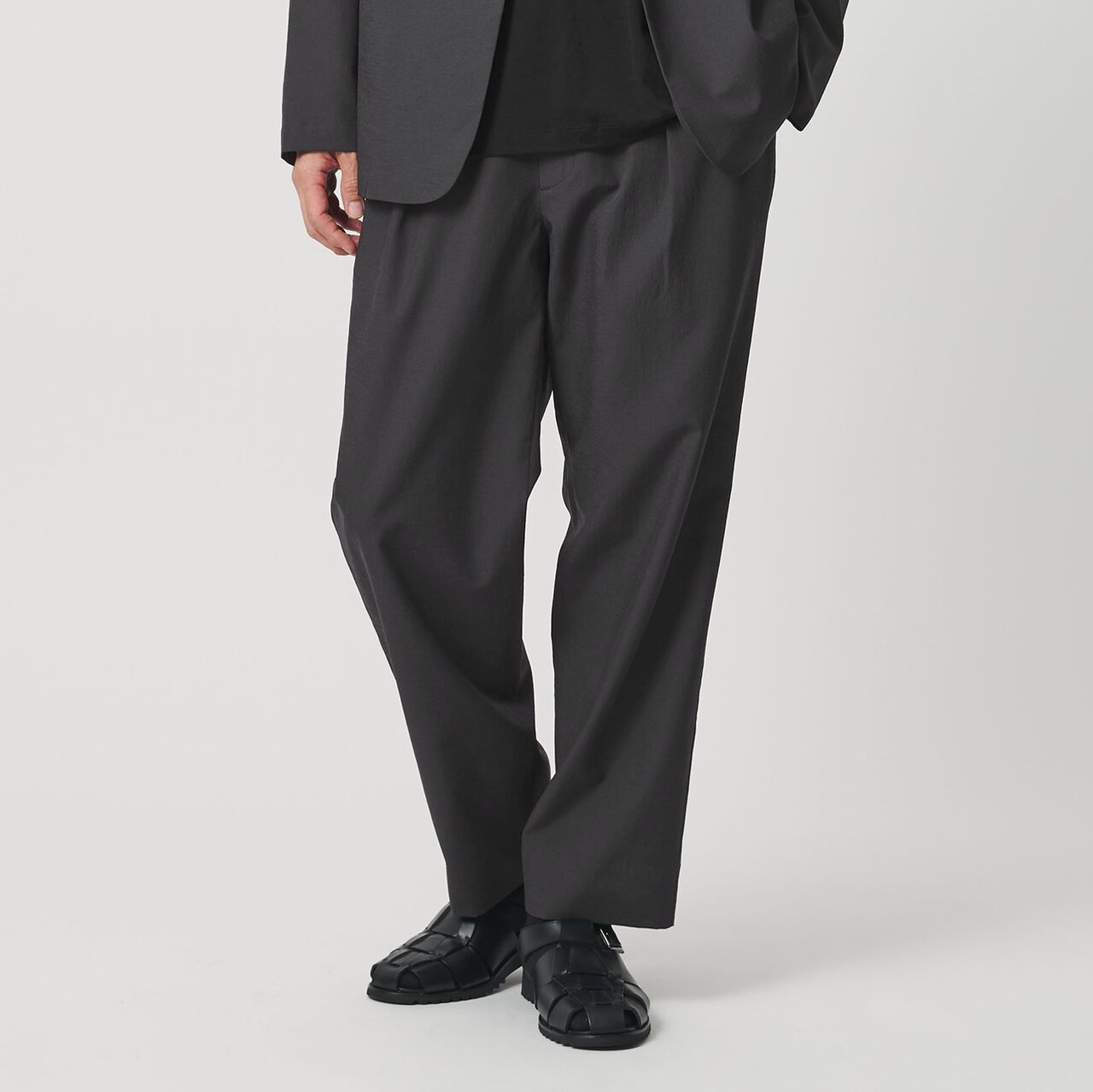 1プリーツ イージー ワイド テーパード パンツ NO.9 