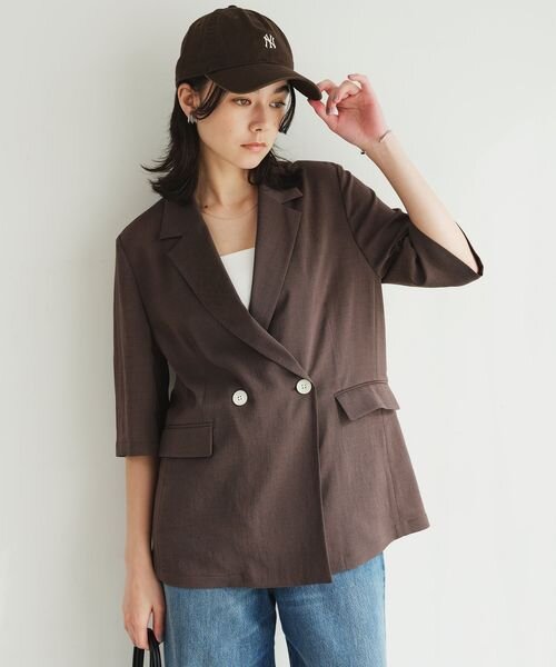 【結論シリーズ】シアーエアミドルスリーブジャケット［size SHORTあり］