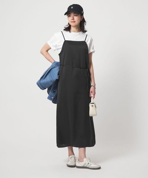 ライトサテン キャミソール ワンピース