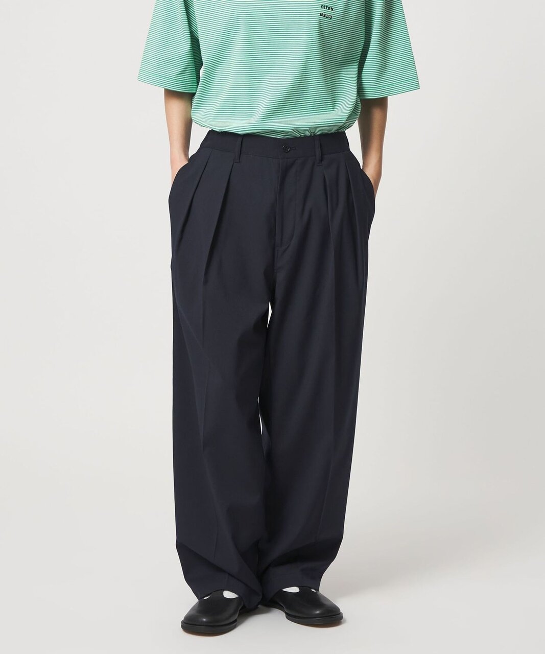 ＜CITEN＞2プリーツイージーシェフスラックス