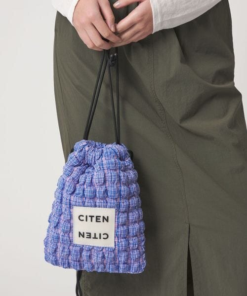 ＜CITEN＞チェックポップコーンキンチャクショルダー