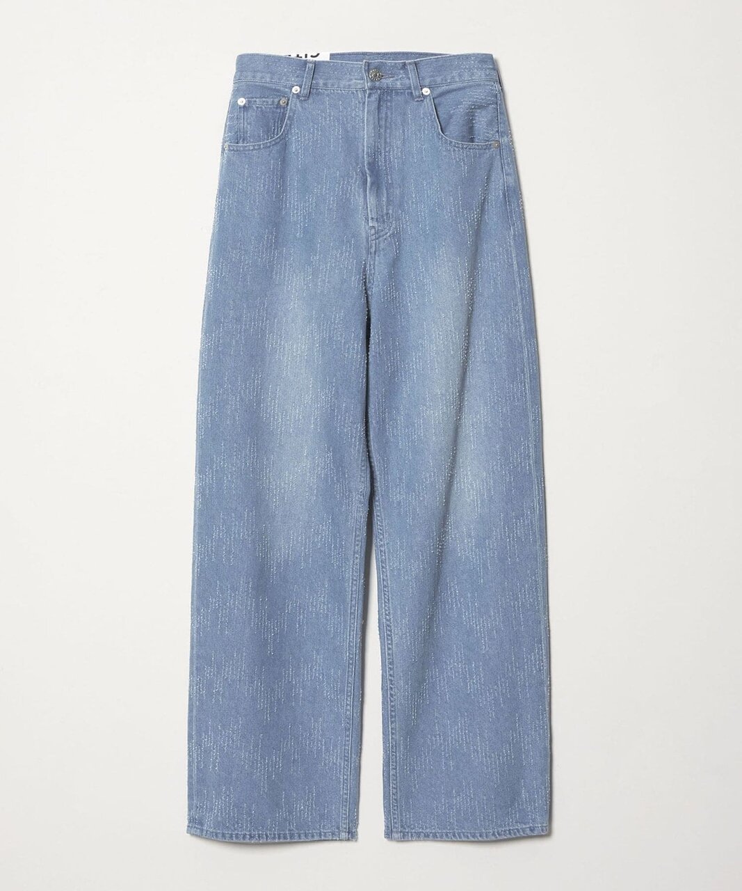 ＜CITEN＞ダメージデニムストレートパンツ ブルー