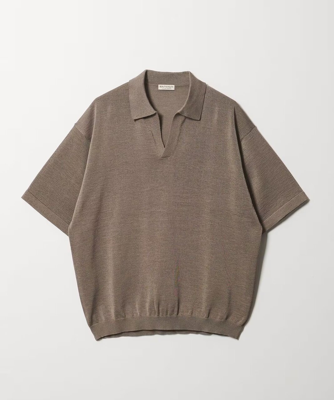 シャイン ギマ スキッパー ポロニット ウォッシャブル