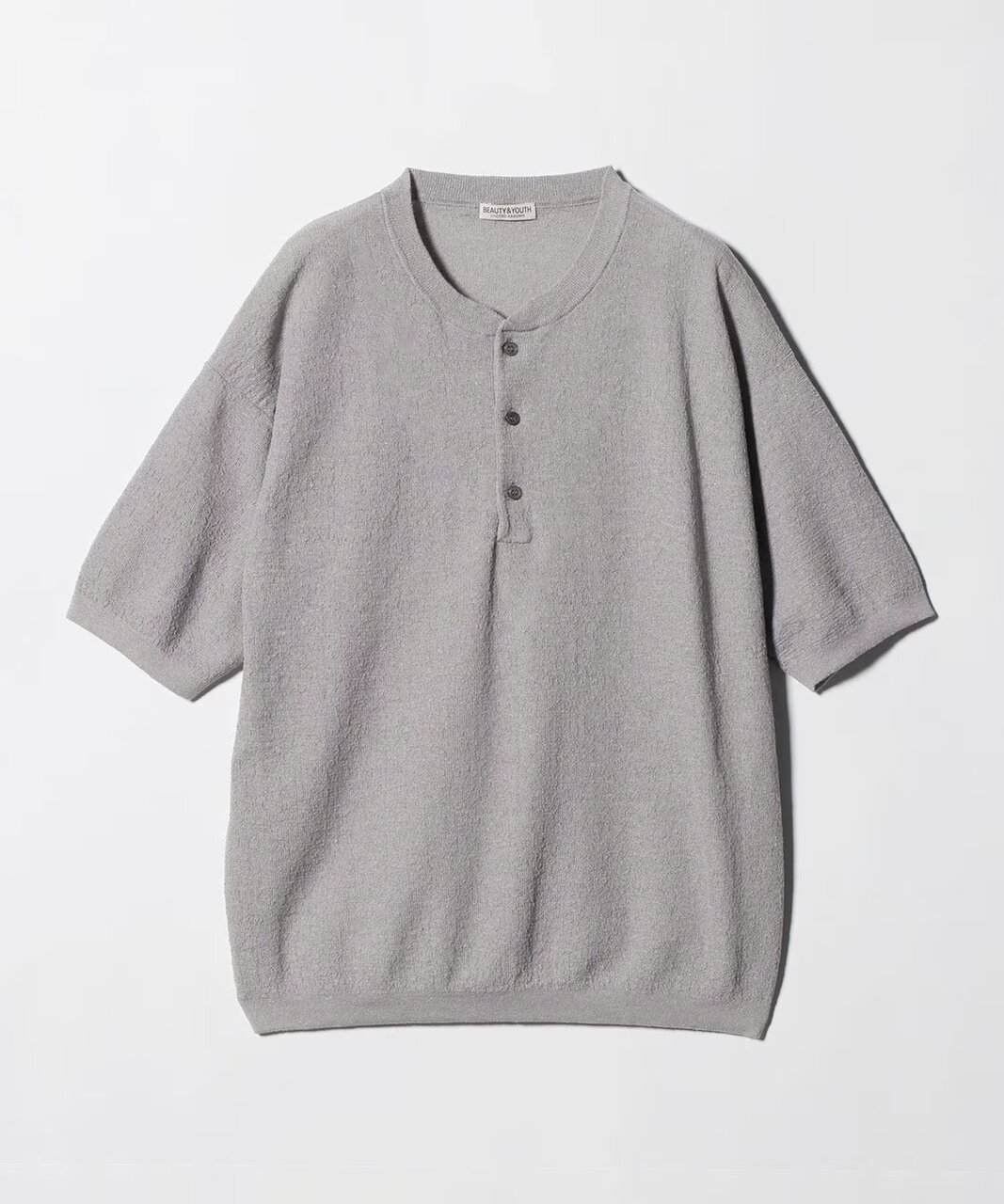 エアミラノ ヘンリーネック ニット ウォッシャブル 抗菌 防臭機能付き