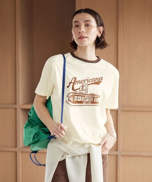 【WEB限定/別注】＜Americana＞リンガーTシャツ