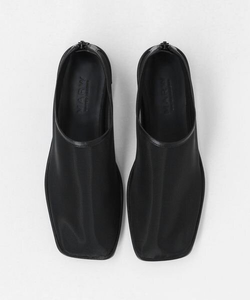 チュール スクエア フラットシューズ