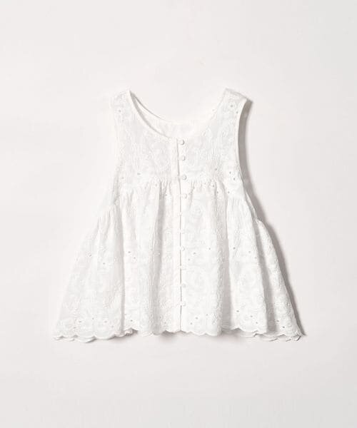 エンブロイダリーレース ノースリーブブラウス