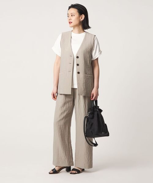 シボ ベスト＋パンツ ‐セットアイテム・ウォッシャブル‐