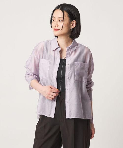 シアー ダブルポケットシャツ 