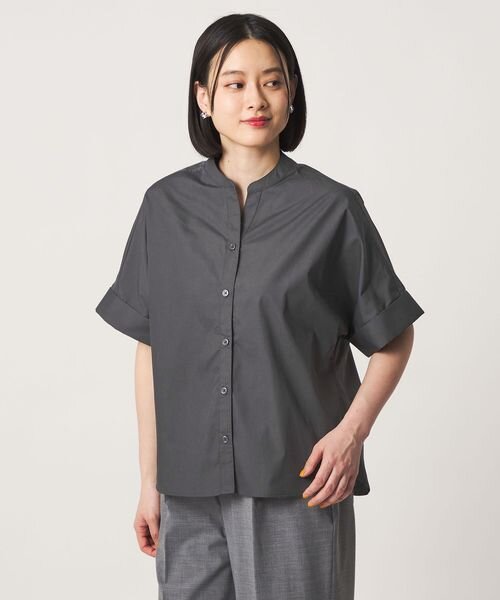 スキッパー フォルム シャツ 5分袖