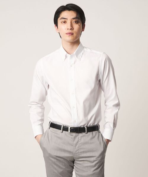 クールマックス クロス ボタンダウンシャツ―イージーケア―＜A DAY IN THE LIFE＞