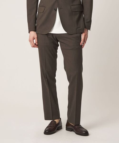 ハイツイスト バーズアイ ドビー ノープリーツスラックス―セットアップ対応・ウォッシャブル―＜A DAY IN THE LIFE＞