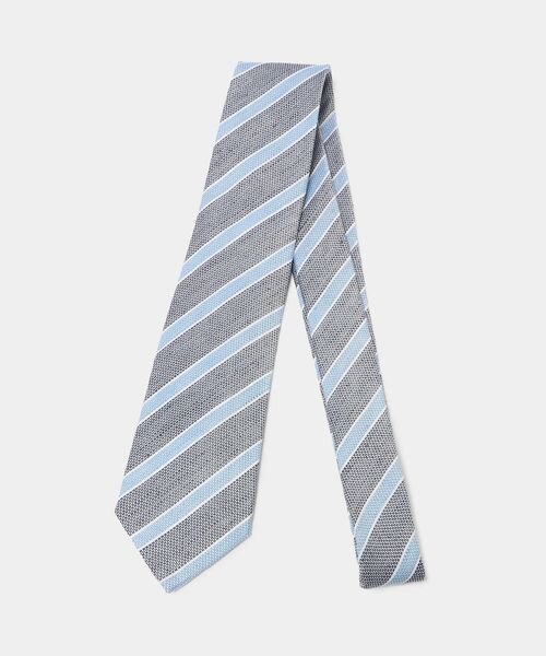 シルク リネン ストライプネクタイ 2＜A DAY IN THE LIFE＞