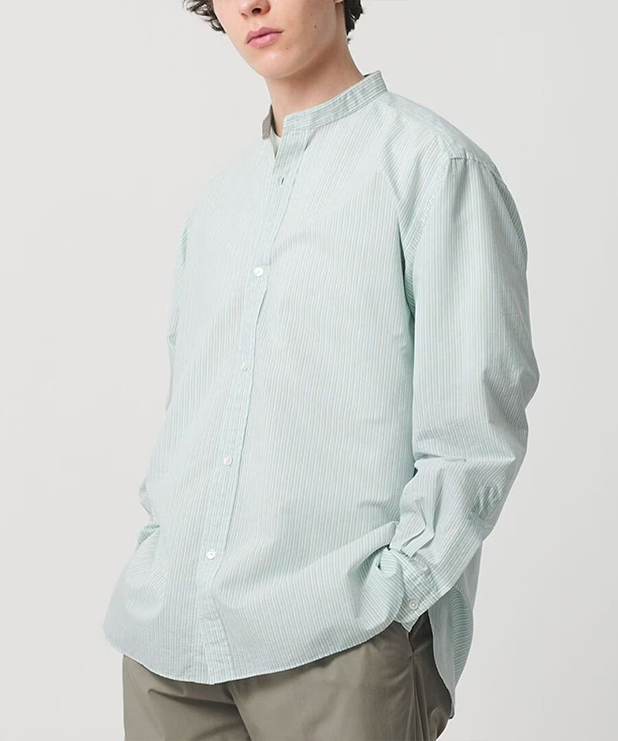 バンドカラーシャツ