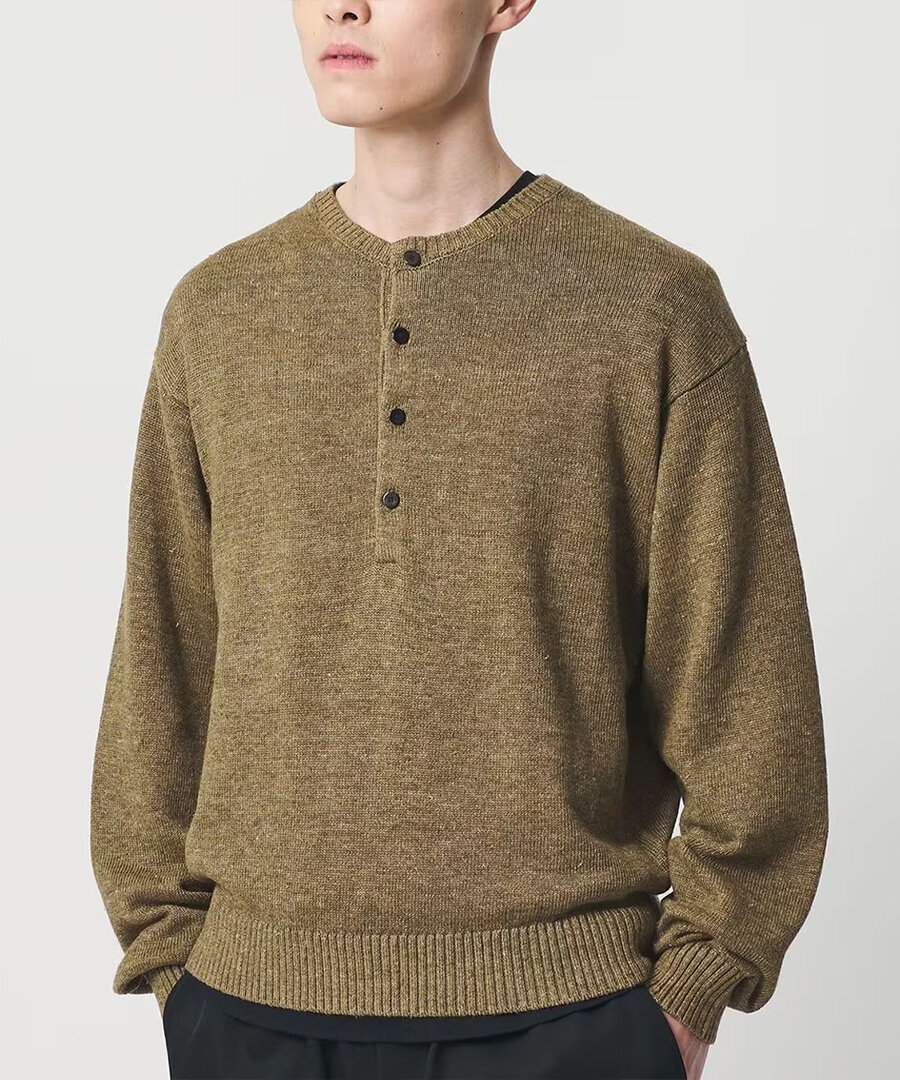 ヘンリーネックプルオーバー