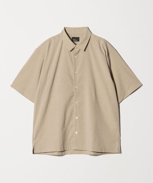 【WEB限定】ウールライク ボックス シルエット 半袖 シャツ