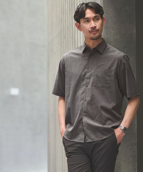 【WEB限定】ウールライク 半袖 シャツ