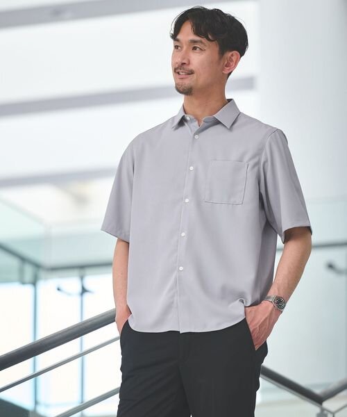 【WEB限定】ソフト ドレープ 半袖 シャツ
