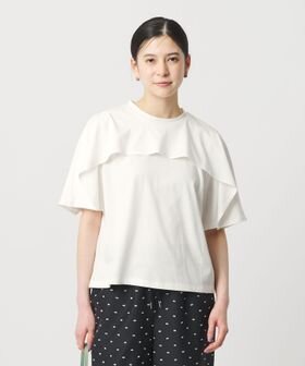 【WEB限定 Wardrobe DAILY MINIMAL】ケープフリル ショートスリーブプルオーバー UVカット 接触冷感