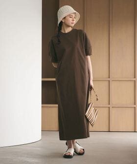 【WEB限定 Wardrobe DAILY MINIMAL】パフスリーブ カットワンピース UVカット 接触冷感