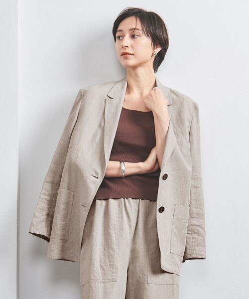 リネン テーラード ジャケット