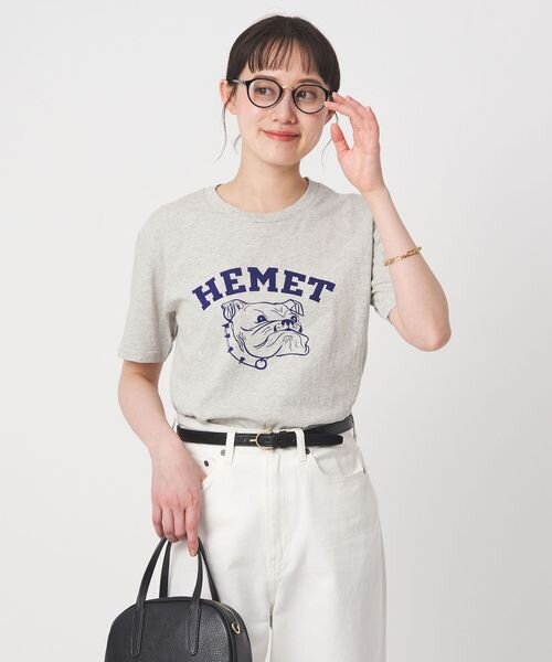 【別注】＜MIXTA＞ショートスリーブ プリント Tシャツ ミディアムグレー