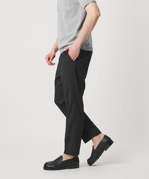 【WEB限定 WARDROBE SMART】フラックスライク テーパード アンクルパンツ