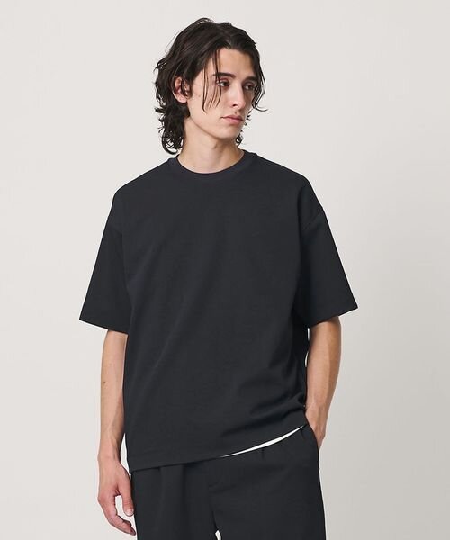 Air Dobby ワイドテーパード クルーネック Tシャツ ヨコストレッチ 吸水速乾 ウォッシャブル