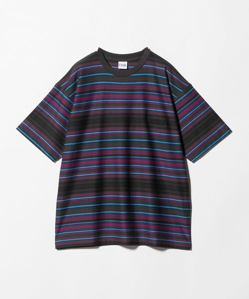 ＜CGS.＞マルチ ボーダー クルー ネック Tシャツ