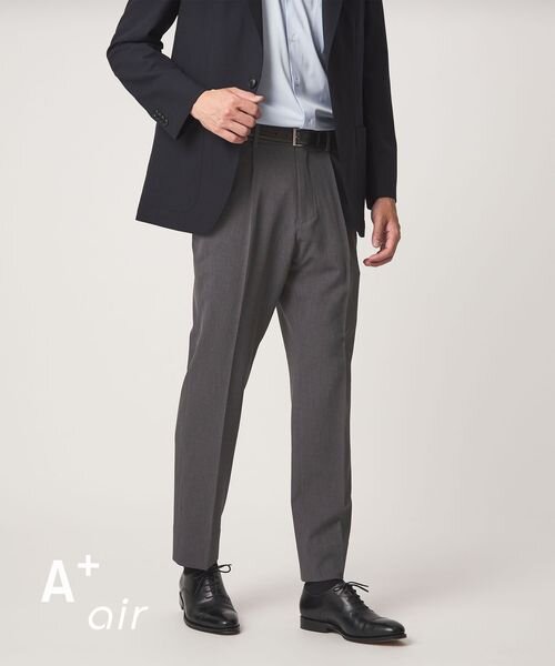 A＋air メッシュ スタンダード ワンプリーツ スラックス 