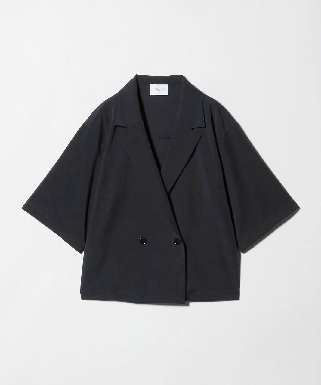 ツイル ハーフスリーブ シャツ ジャケット ‐ストレッチ 防シワ 接触冷感‐