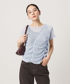 シャーリング メッシュ Tシャツ