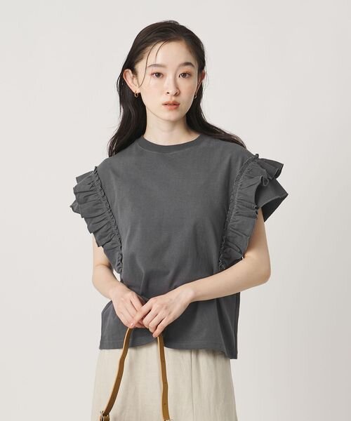 コットンフリル ショートスリーブ カットソー