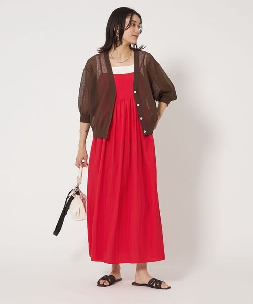 ［size SHORT/TALLあり］ベア キャミソール ワンピース ―撥水―