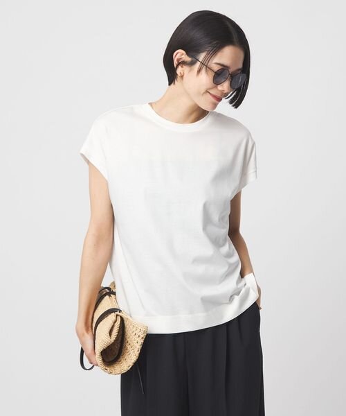 グロッシー フレンチスリーブ Tシャツ